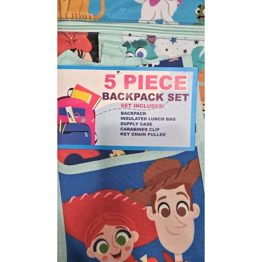 Disney Characters 5 pc Backpack Set